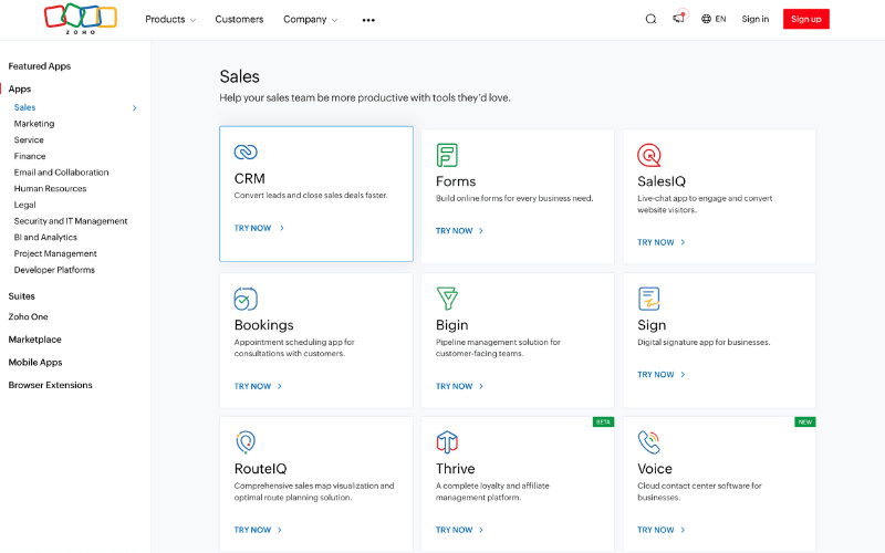 ZOHO CRM: KEY FEATURES